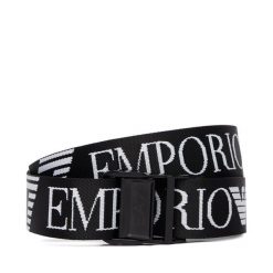Pasek EA7 Emporio Armani. Czarne paski męskie EA7 Emporio Armani, bez wzorów. Za 259.99 zł.