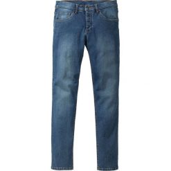 Dżinsy ze stretchem Skinny Fit Straight bonprix niebieski "stone used". Jeansy męskie bonprix. Za 49.99 zł.