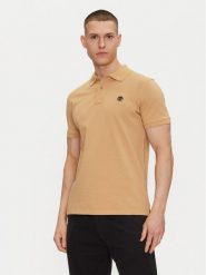 Timberland Polo TB0A6VDP Beżowy Regular Fit. Brązowe koszulki polo męskie Timberland, m, bez wzorów, z bawełny, bez kołnierzyka, bez ramiączek. Za 219.99 zł.