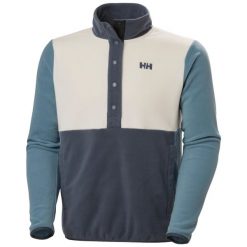 Bluza Helly Hansen Daybreaker Snap. Niebieskie bluzy nierozpinane męskie Helly Hansen, uniwersalny, bez wzorów, sportowe, bez ramiączek, bez kaptura. Za 363.00 zł.