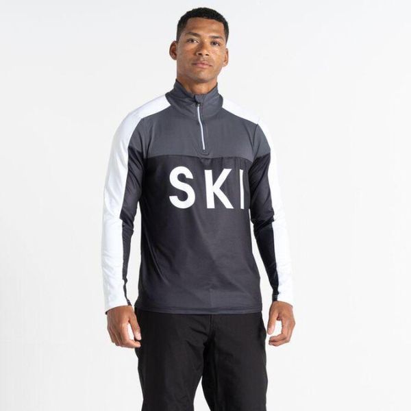 Bluza narciarska męska Dare2b Ski Core Stretch. Czarne bluzy nierozpinane męskie Dare 2B, l, bez wzorów, bez ramiączek, bez kaptura. W wyprzedaży za 130.00 zł.