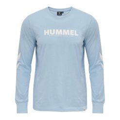 Koszulka z długim rękawem Hummel Legacy. Niebieskie koszulki męskie z długim rękawem HUMMEL, xl, bez wzorów, eleganckie, bez kołnierzyka, bez ramiączek. Za 119.50 zł.