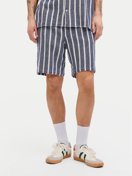 Jack & Jones Szorty materiałowe Jaiden 12274413 Niebieski Relaxed Fit. Niebieskie szorty męskie Jack & Jones, bez wzorów, z bawełny. Za 99.99 zł.