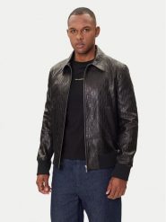 KARL LAGERFELD Kurtka skórzana 555000 554400 Czarny Regular Fit. Czarne kurtki męskie KARL LAGERFELD, m, bez wzorów, ze skóry, bez ramiączek, bez kaptura. Za 3,749.00 zł.