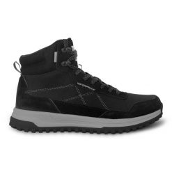 Buty trekkingowe Regatta Mayfield. Czarne buty trekkingowe męskie Regatta, bez wzorów, bez zapięcia, trekkingowe. W wyprzedaży za 342.00 zł.