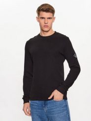 Calvin Klein Jeans Bluza J30J323485 Czarny Regular Fit. Czarne bluzy nierozpinane męskie Calvin Klein Jeans, m, bez wzorów, z bawełny, bez ramiączek, bez kaptura. Za 179.99 zł.