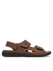 Rieker Sandały CEO-25558-25 Brązowy. Brązowe sandały męskie Rieker, z nubiku, bez zapięcia. Za 349.99 zł.