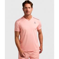 Koszulka sportowa męska Performance. Czerwone t-shirty sportowe męskie NORDICDOTS, l, bez wzorów, z elastanu, sportowe, bez ramiączek. Za 185.00 zł.