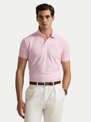 Polo Ralph Lauren Polo 710536856453 Różowy Slim Fit. Czerwone koszulki polo męskie Polo Ralph Lauren, l, bez wzorów, z bawełny, bez kołnierzyka, bez ramiączek. Za 449.99 zł.