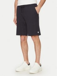 Guess Szorty sportowe F5GD00 KC5Y1 Granatowy Regular Fit. Niebieskie szorty sportowe męskie Guess, z aplikacjami, z bawełny, sportowe. Za 199.99 zł.