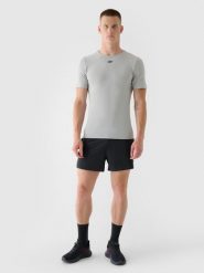 4F Spodenki do biegania szybkoschnące męskie - szare 3XL. Szare szorty sportowe męskie 4f, bez wzorów, z elastanu, sportowe. W wyprzedaży za 79.99 zł.