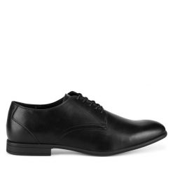 Półbuty Lanetti. Czarne eleganckie półbuty męskie Lanetti, wizytowe, bez obcasa, bez zapięcia. Za 119.99 zł.