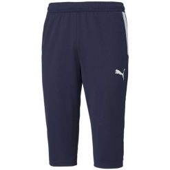 Męskie Spodenki TeamLIGA Fitted 3/4 Shorts. Niebieskie szorty sportowe męskie Puma, bez wzorów, sportowe. Za 221.99 zł.