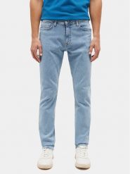Mustang Jeansy Vegas 1014857 Niebieski Slim Fit. Niebieskie jeansy męskie Mustang, bez wzorów, z bawełny. Za 209.99 zł.