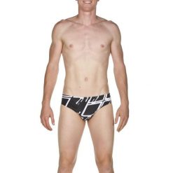 Kąpielówki slipy męskie na basen Arena Blare Brief. Czarne kąpielówki męskie ARENA, m, bez wzorów. Za 49.99 zł.