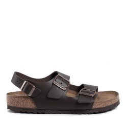 Sandały Birkenstock. Brązowe sandały męskie Birkenstock, bez zapięcia. Za 389.99 zł.
