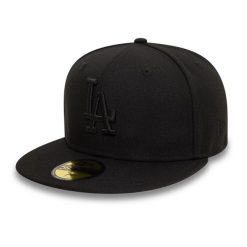 Czapka z daszkiem New Era 59FIFTY Los Angeles Dodgers Essential 60471454. Czarne czapki męskie New Era, na jesień, bez wzorów. Za 206.50 zł.