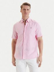 Tommy Hilfiger Koszula MW0MW42450 Różowy Regular Fit. Czerwone koszule męskie Tommy Hilfiger, m, bez wzorów, z bawełny, bez kołnierzyka, bez ramiączek. Za 369.99 zł.