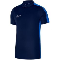Męska Koszulka Polo Academy DriFIT. Niebieskie koszulki polo męskie Nike, m, bez wzorów, sportowe, bez kołnierzyka, bez ramiączek. Za 185.99 zł.