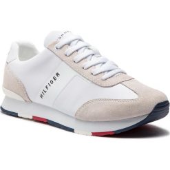 Sneakersy TOMMY HILFIGER - Leather Material Mix Runner FM0FM02142 White 100. Buty sportowe na co dzień męskie Tommy Hilfiger. W wyprzedaży za 359.00 zł.