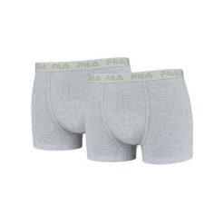 Bokserki męskie Fila 2-pack, szare, S. Zielone bokserki męskie Fila, m, bez wzorów, z bawełny. Za 151.99 zł.