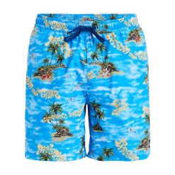 Szorty kąpielowe dla Mężczyzn EVERYDAY STRAIGHT VOLLEY 17" Niebieski. Niebieskie kąpielówki męskie Quiksilver, bez wzorów, z materiału, sportowe. Za 199.99 zł.