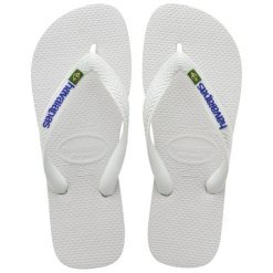 Sandały męskie Havaianas Brazil białe. Białe sandały męskie Havaianas, z syntetyku, bez zapięcia. Za 106.40 zł.