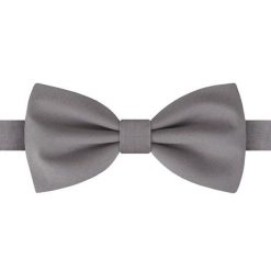 Męska Mucha - His Story - Szara. Szare krawaty i muchy męskie His Story, z aplikacjami, z mikrofibry, eleganckie. Za 45.00 zł.
