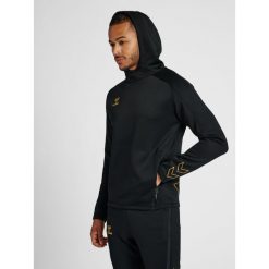 Bluza sportowa męska Hummel hml CIMA z kapturem. Czarne bluzy nierozpinane męskie HUMMEL, m, bez wzorów, sportowe, bez ramiączek, z kapturem. W wyprzedaży za 222.00 zł.