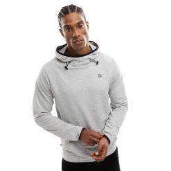 Bluza Fitness męska Challenger. Szare bluzy z kapturem męskie SIROKO, m, bez wzorów, z bawełny, z kapturem. W wyprzedaży za 127.00 zł.