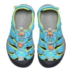 Sandały juniorskie KEEN Newport Boundless. Niebieskie buty zimowe męskie Keen, bez wzorów, sportowe, bez obcasa, bez zapięcia. Za 134.19 zł.