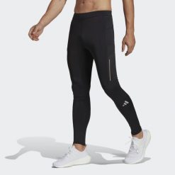 Legginsy Own the Run. Czarne legginsy męskie ADIDAS, xs, bez wzorów, do biegania. W wyprzedaży za 194.35 zł.