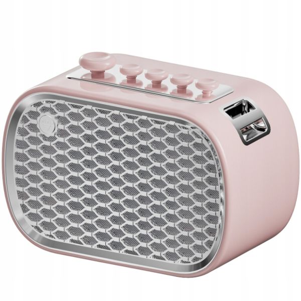 GŁOŚNIK BLUETOOTH PRZENOŚNY MINI BEZPRZEWODOWY MOBILNY USB AUX BIAŁY SZUM. Białe głośniki przenośne AMT. Za 99.99 zł.