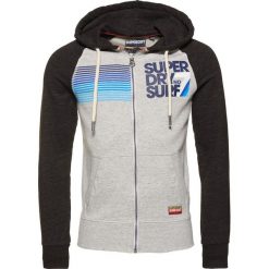Superdry NO 7 SURF LITE RAGLAN ZIPHOOD Bluza z kapturem carbon black grindle/harbour grey grindle. Bluzy rozpinane męskie marki Superdry. Za 389.00 zł.