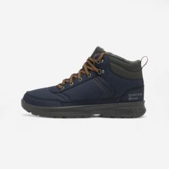 Buty turystyczne męskie Quechua NH100 Mid. Niebieskie buty trekkingowe męskie QUECHUA, na zimę, bez wzorów, przed kolano, bez zapięcia, trekkingowe. Za 149.99 zł.