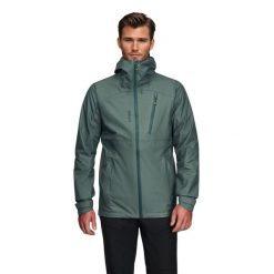 Kurtka męska 3 warstwowa Alpinus Nookat przeciwdeszczowa. Zielone kurtki męskie Alpinus, m, bez wzorów, sportowe, bez ramiączek, bez kaptura. Za 599.00 zł.