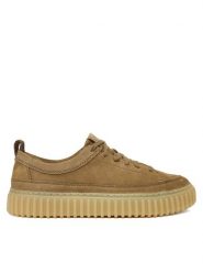 Clarks Sneakersy Torhill Lace 26184418 Brązowy. Brązowe buty sportowe na co dzień męskie Clarks, m, bez wzorów, z nubiku, bez ramiączek, bez kaptura. Za 529.99 zł.