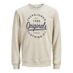 Jack&Jones Męska bluza Jorbreeze Sweat Crew Neck Feather Gray (rozmiar S). Szare bluzy nierozpinane męskie Jack&Jones, m, bez wzorów, z materiału, bez ramiączek, bez kaptura. W wyprzedaży za 90.00 zł.