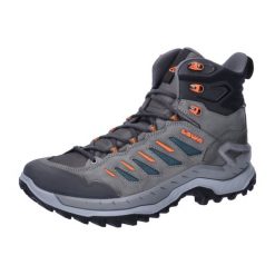 Buty trekkingowe męskie Lowa Innovo Mid Gtx. Niebieskie buty trekkingowe męskie Lowa, bez wzorów, z materiału, za kostkę, bez zapięcia. Za 906.00 zł.