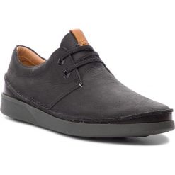 Półbuty CLARKS - Oakland Lace 261353947 Black Leather. Czarne codzienne półbuty męskie Clarks, z materiału. W wyprzedaży za 319.00 zł.