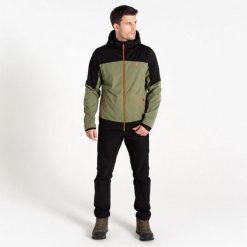 Kurtka turystyczna męska Dare2b Mountaineer softshell. Zielone kurtki softshell męskie Dare 2B, l, bez wzorów, z poliesteru, trekkingowe. Za 316.00 zł.
