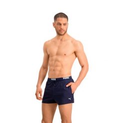 Kąpielówki męskie Logo Krótkie Granatowe. Niebieskie kąpielówki męskie Puma, m, bez wzorów. Za 135.99 zł.