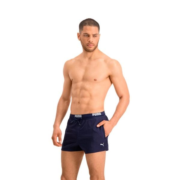 Kąpielówki męskie Logo Krótkie Granatowe. Niebieskie kąpielówki męskie Puma, m, bez wzorów. Za 135.99 zł.