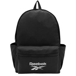 Plecak sportowo-turystyczny dla dorosłych RBK Backpack pojemność 23 L. Czarne plecaki męskie Reebok, bez wzorów. Za 69.99 zł.