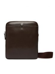 Guess Saszetka HMFITC P5123 Brązowy. Brązowe saszetki męskie Guess, z aplikacjami, ze skóry. Za 499.99 zł.