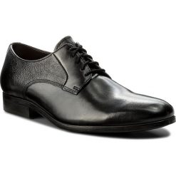 Półbuty CLARKS - Gilmore Lace 261339007 Black Leather. Czarne eleganckie półbuty męskie Clarks, z materiału, eleganckie. W wyprzedaży za 189.00 zł.