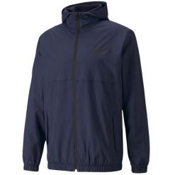 Kurtka męska Puma ESS Solid Windbreaker. Niebieskie kurtki męskie Puma, m, bez wzorów, sportowe, bez ramiączek, bez kaptura. Za 254.38 zł.