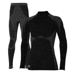 Heat Keeper zestaw termiczny Męskie Premium - koszulka + legginsy termoaktywne. Czarne bielizna termoaktywna męska HEAT KEEPER, m, bez wzorów, bez ramiączek, narciarskie. W wyprzedaży za 199.99 zł.