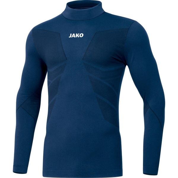 Koszulka Jako à col relevé Comfort 2.0. Niebieskie bielizna termoaktywna męska Jako, bez wzorów, bez ramiączek, na fitness i siłownię. Za 299.50 zł.