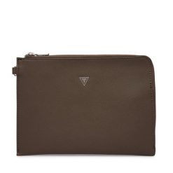 Saszetka Guess. Brązowe saszetki męskie Guess, z aplikacjami, małe. Za 219.99 zł.
